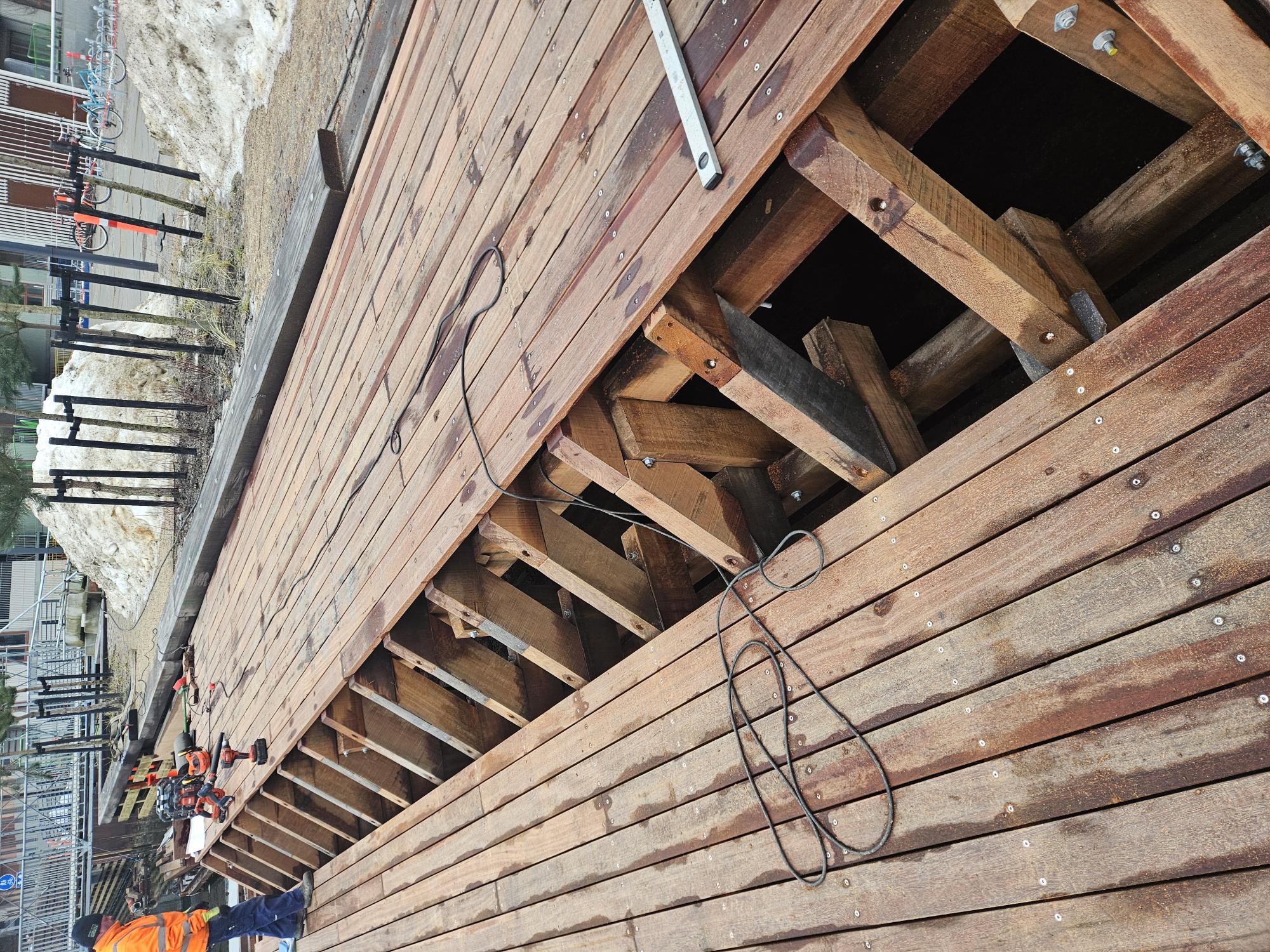 Hardwood timber structure in an exposed marine environment